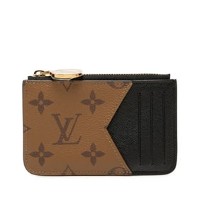 Louis Vuitton Monogram Reverse Porte Carte Romy Business Card Case Fragment M81912 Brown and Black