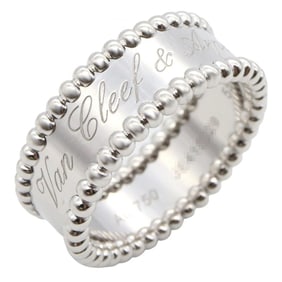 Van Cleef & Arpels Perlée Ring, 18K White Gold (VCARN32355), Women's, Silver