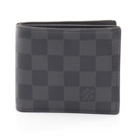 Louis Vuitton Portefeuille Marco NM Damier Graphite Bifold Wallet, Leather, Men's, Black, N63336