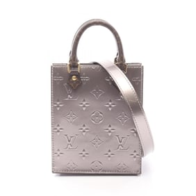 Louis Vuitton Petite Sac Plat Monogram Vernis Taupe Handbag, Leather and Coated Canvas, Women's,