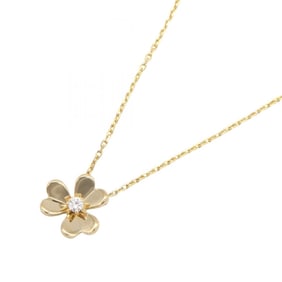 Van Cleef & Arpels Frivole Mini 1PD Necklace in 18K Yellow Gold with Diamonds, Women's, and Clear,