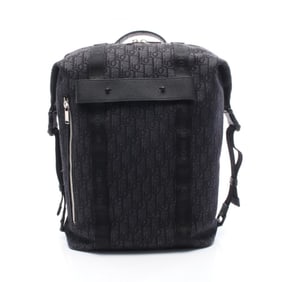 Christian Dior Dior Safari Oblique Backpack, Canvas and Leather, Men's, Black
