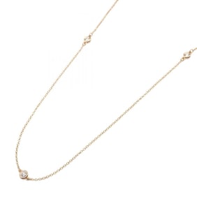 Tiffany & Co. By the Yard Sprinkle Necklace, 9PD, 18K Pink Gold with Diamonds, Women's, and Clear