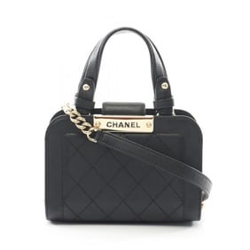 CHANEL Matelasse Shoulder Bag in Grained Calfskin Leather, Women's, Black