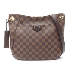Louis Vuitton South Bank Shoulder Bag, Coated Canvas, Leather, Damier, Women's, Brown, N42230