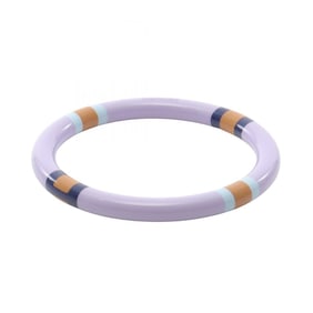 Hermes Hermès H-equipe PM Bangle, Lacquer Wood, Women's, Purple