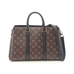 Louis Vuitton Soufflot NV MM Handbag, Coated Canvas and Leather, Monogram, Women's, Brown Black,