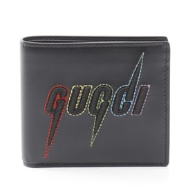Gucci Blade Bifold Wallet, Leather, Men's, Black, 598252