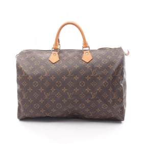 Louis Vuitton Speedy 40 Handbag, Coated Canvas and Leather, Monogram, Women's, Brown, M41522