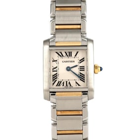 Cartier Tank Française SM Two-tone Watch W51007Q4 SSxYG Quartz Movement