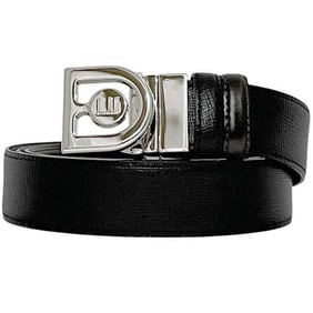 Dunhill Belt ec-24559 Black/Brown Satchel, Unused, Waist 115cm, Leather, Reversible, Black, Men's