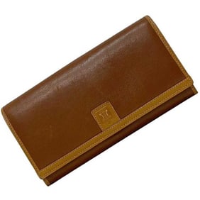 Celine bifold long wallet ec-24576 brown leather M07 CELINE calf men's women's