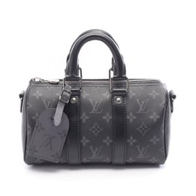 Louis Vuitton Keepall Bandouliere 25 Monogram Eclipse Reverse Handbag, Coated Canvas and Leather,