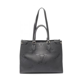 Louis Vuitton On the Go MM Monogram Empreinte Noir Tote Bag, Leather, Women's, Black, M45595