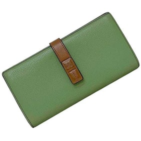 Loewe Bifold Long Wallet, Vertical, ec-24558, Khaki Green, Anagram, C660S40X01, Leather, 062152,