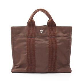 Hermes Hermès Air Line PM Tote Bag, Nylon Canvas, Women's, Brown