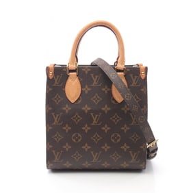 Louis Vuitton Sac Plat BB Monogram Handbag, Coated Canvas and Leather, Women's, Brown, M45847