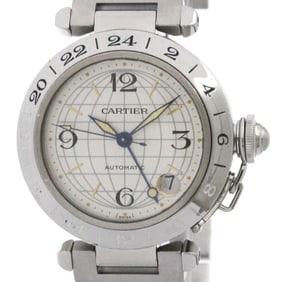 CARTIER Pasha C Meridian Steel Automatic Unisex Watch W31029M7 Polished
