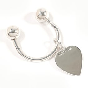 TIFFANY & Co. Tiffany Heart Tag Key Ring Keychain, 925 Sterling Silver, Women's