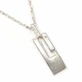 GUCCI Gucci Plate Necklace, 925 Sterling Silver, Unisex