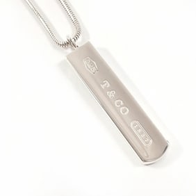 TIFFANY & Co. 1837 Bar Pendant Necklace in Sterling Silver, Unisex