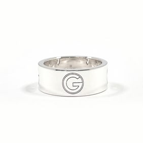 GUCCI Cutout Ring, 925 Sterling Silver, Size 14.5, Unisex