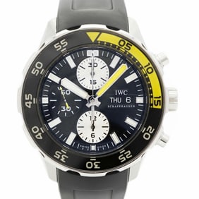 IWC Schaffhausen Aquatimer IW376702 Men's Black Dial Watch