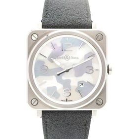 Bell & Ross Aviation Camouflage BRS-64-S-05335 White Dial Men's Watch