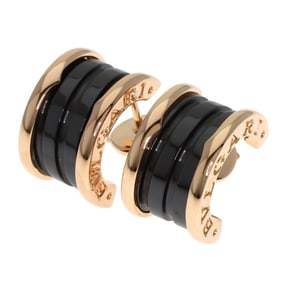 Bvlgari B-zero1 Black Ceramic Earrings in 18K Pink Gold for Women
