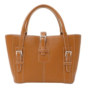 LOEWE Women's Senda Leather Tote Bag in Camel