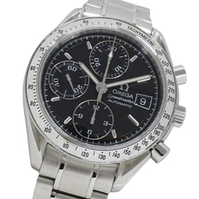 OMEGA Speedmaster 3513.50 Men's Watch, Date, Automatic, Stainless Steel, Silver, Black, Polished