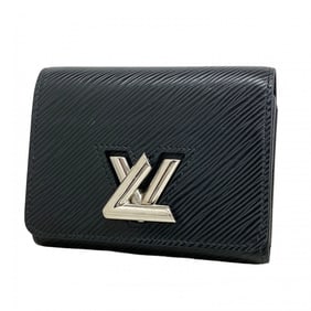 Louis Vuitton Epi Portefeuille Twist Compact Tri-fold Wallet M63322 Noir Women's