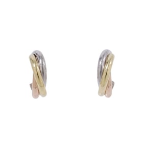 Cartier Trinity Mini Earrings in 18K Yellow Gold, Gold PG, and White (B8301540)
