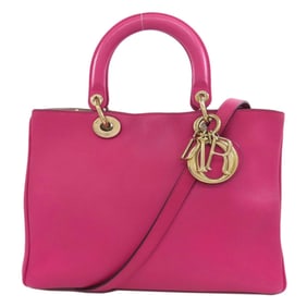 Christian Dior 2-Way Handbag Calfskin Women's
