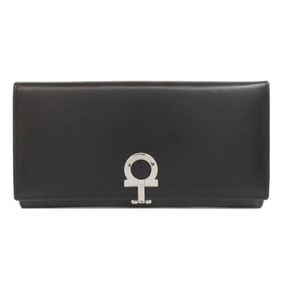 Salvatore Ferragamo Gancini hardware long leather wallet for women
