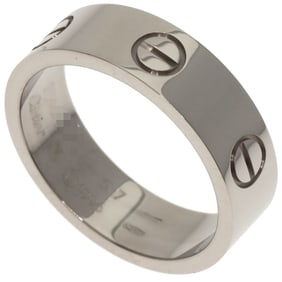 Cartier Love Ring #57 18K White Gold Women's