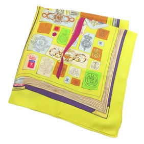 Hermes Hermès Carré 90 Scarf with Drawings and Symbols, Silk, Women's