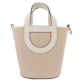 Hermes Hermès In the Loop 18 Silver Hardware Handbag in Toile H Swift Leather for Women