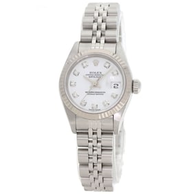 Rolex 79174G Datejust 10P Diamond Watch in Stainless Steel SS 18K White Gold for Women