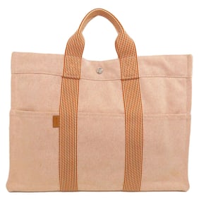 Hermes New Four Toe MM Handbag Canvas Women's