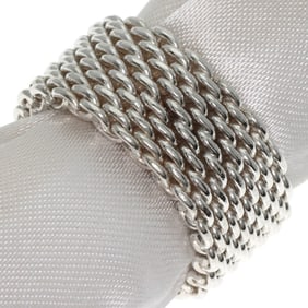 Tiffany Somerset Mesh Ring, Silver, Women's