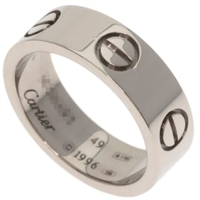 Cartier Love Ring #49 18K White Gold Women's