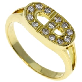 Christian Dior CD Logo Diamond Ring in 18K Yellow Gold for Women