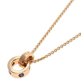 Bvlgari Roman Sorbet Sapphire and Green Garnet Necklace in 18K Pink Gold for Women