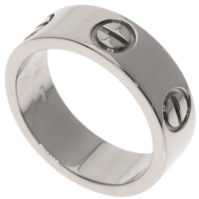 Cartier Love Ring #48 18K White Gold Women's
