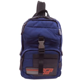 Prada logo hardware body bag nylon material women's