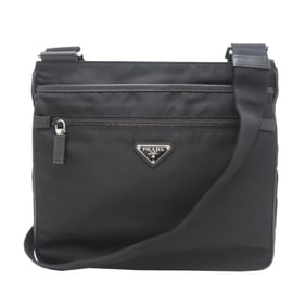 Prada Tessuto Shoulder Bag for Men and Women, 2VH251, Nylon, Black