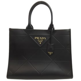 Prada 1BA378 Logo Symbol Handbag Calfskin Women's