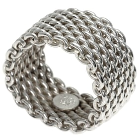 Tiffany Somerset Mesh Ring, Silver, Women's