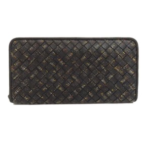 Bottega Veneta Intrecciato Round Zip Long Wallet Calfskin Women's